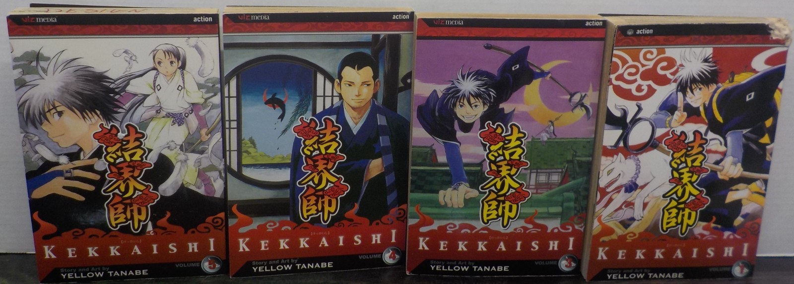 Kekkaishi By Yellow Tanabe Manga Lot of 4 Volumes 1 3 4 5