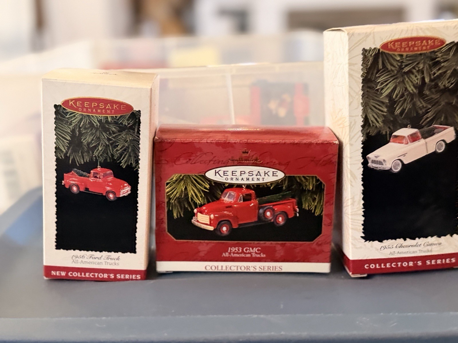 (3) Vintage Hallmark All American Trucks Collector Series Ornaments New (3) Vintage Hallmark All American Trucks Collector Series Ornaments New