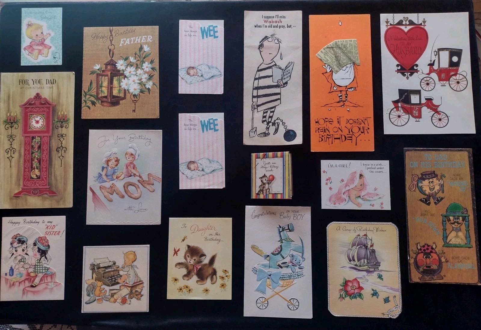 Vintage 1940s 1950s Greeting Cards Lot 17 Ars Sacra Hallmark Gibson Rust Craft