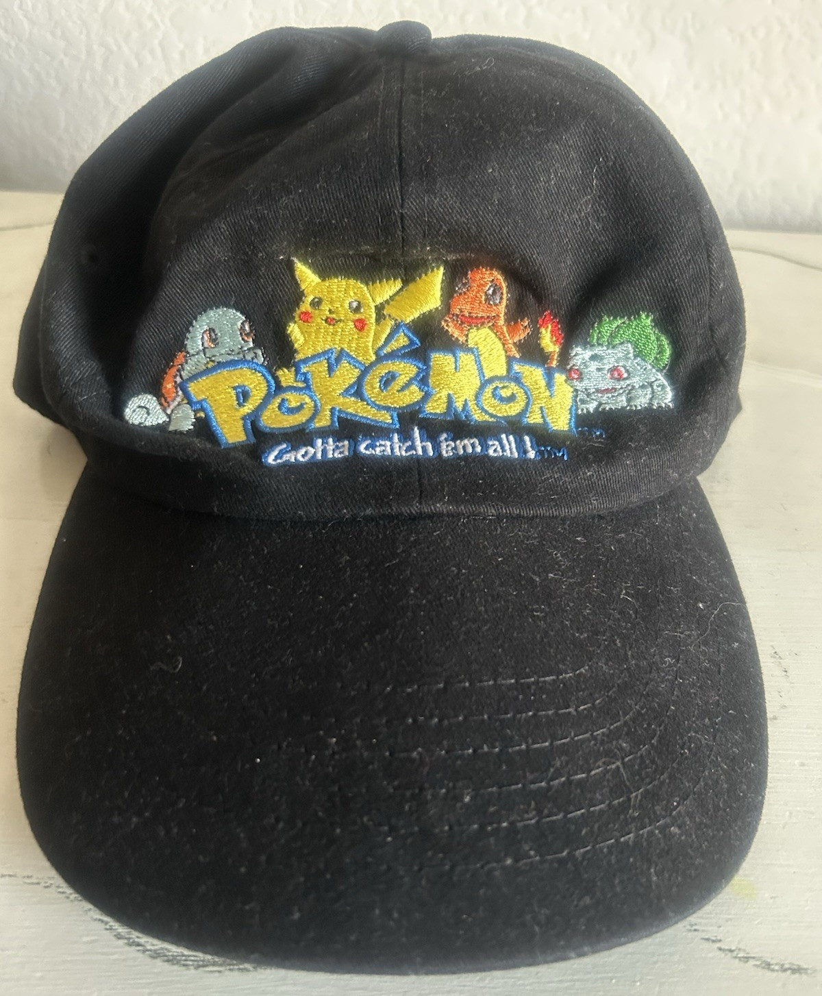 VTG 1999 Pokemon Gotta Catch Em All Black Strapback Cap Mint No Fade Stater