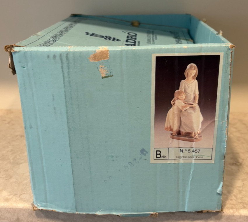 LLADRO Retired Mother & Daughter Bedtime Story #5457 BLUE BOX ONLY NO FIGURINE