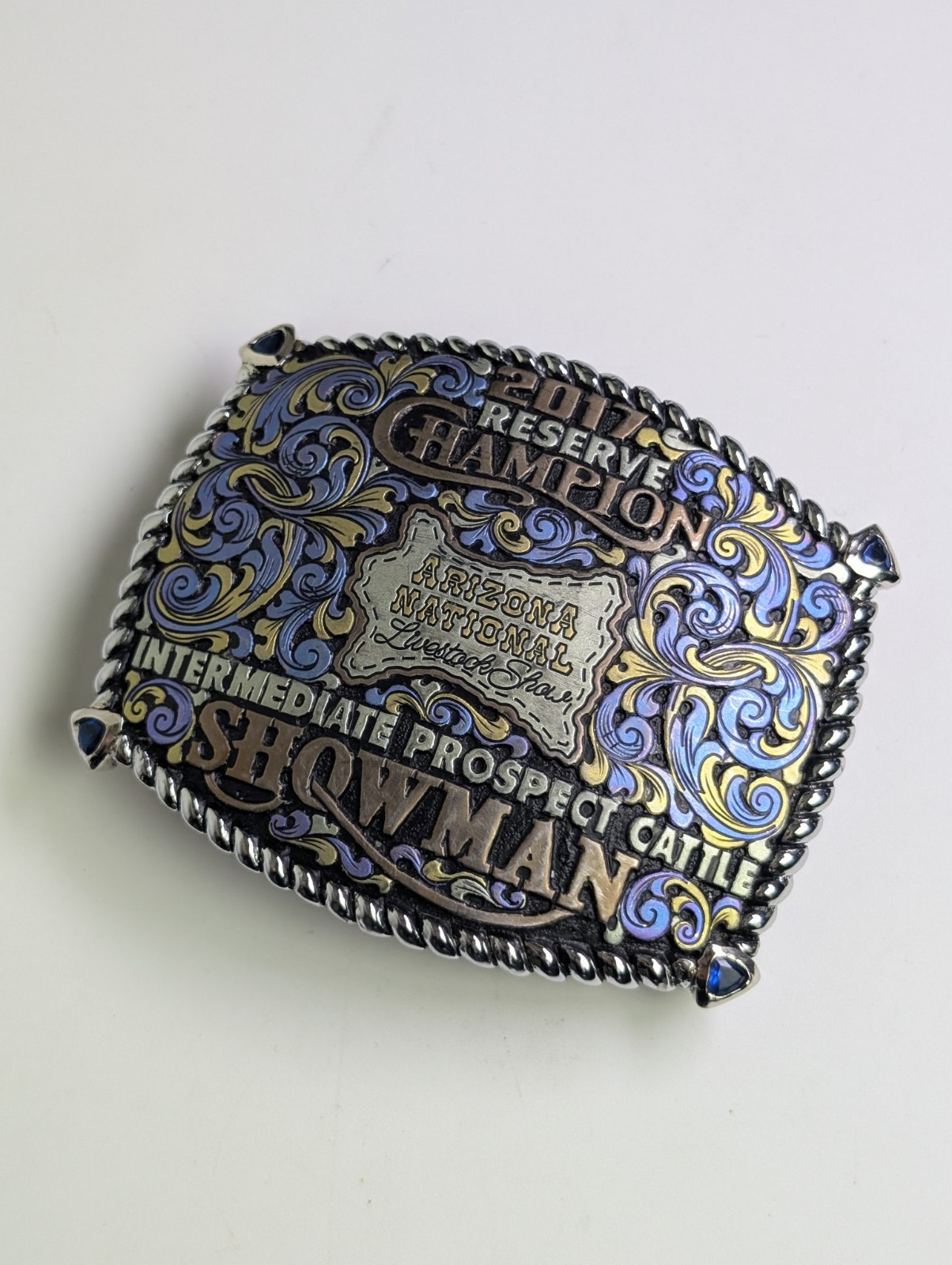 2018 Bob Berg Arizona National Livestock Show Reserve Champion Trophy Belt Buckl