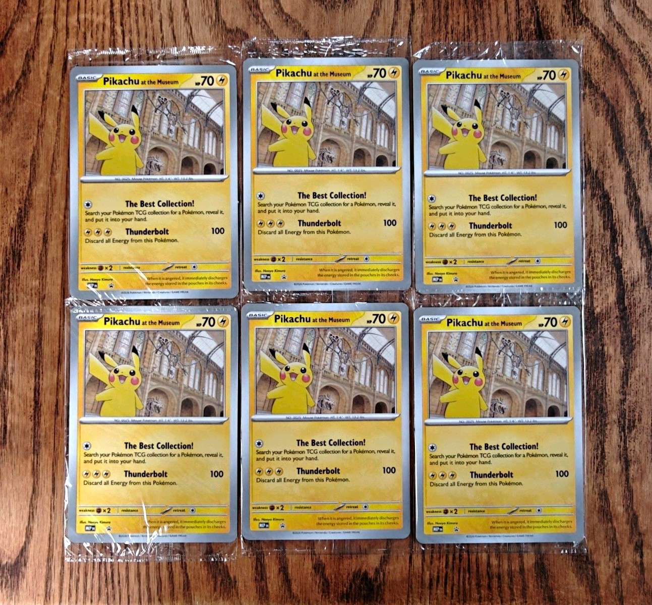 Pokémon TCG Pikachu at the Museum Promo Jumbo Card X6 Sealed 