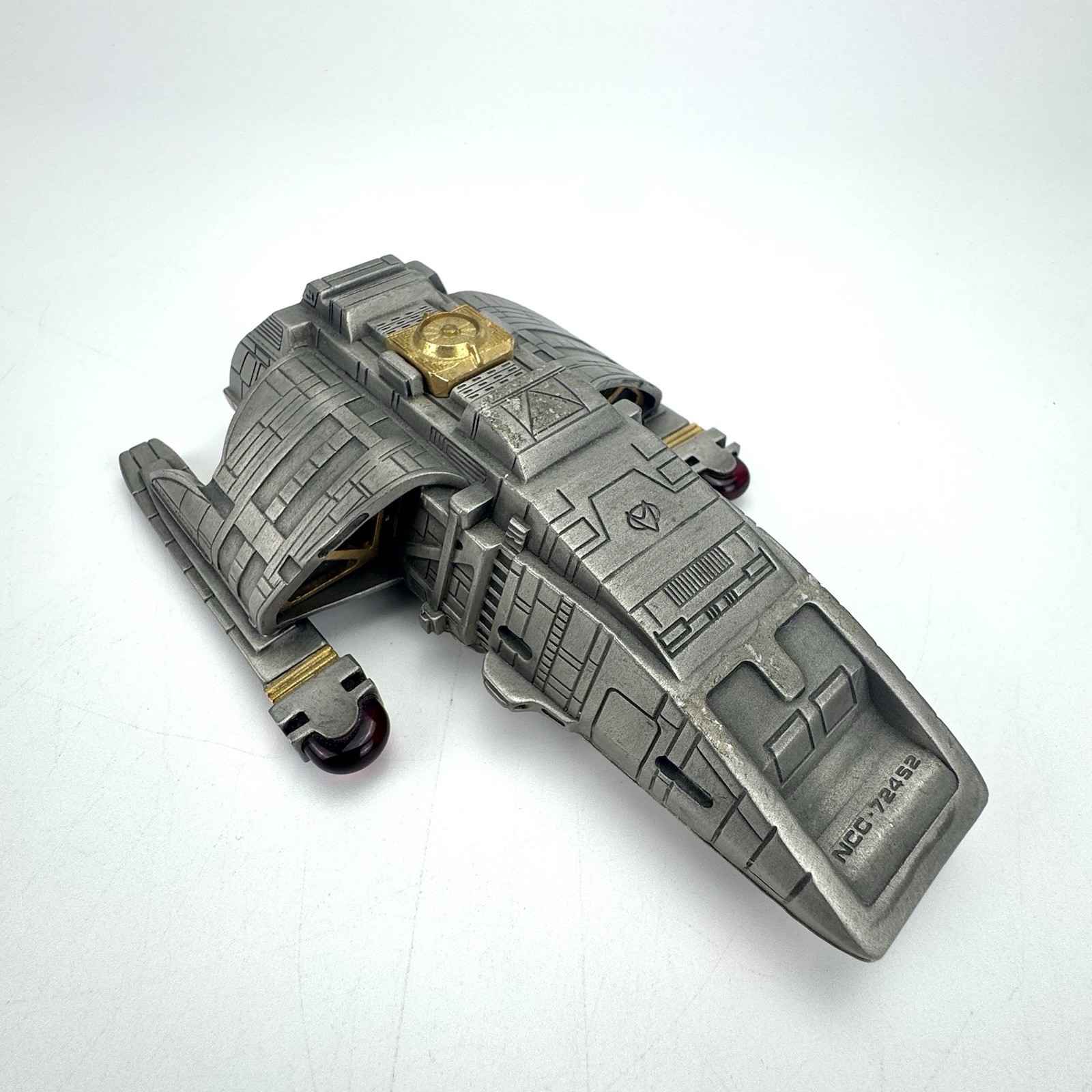 Franklin Mint 1997 Star Trek USS Rio Grande NCC-72452 Pewter Gold Runabout Ship