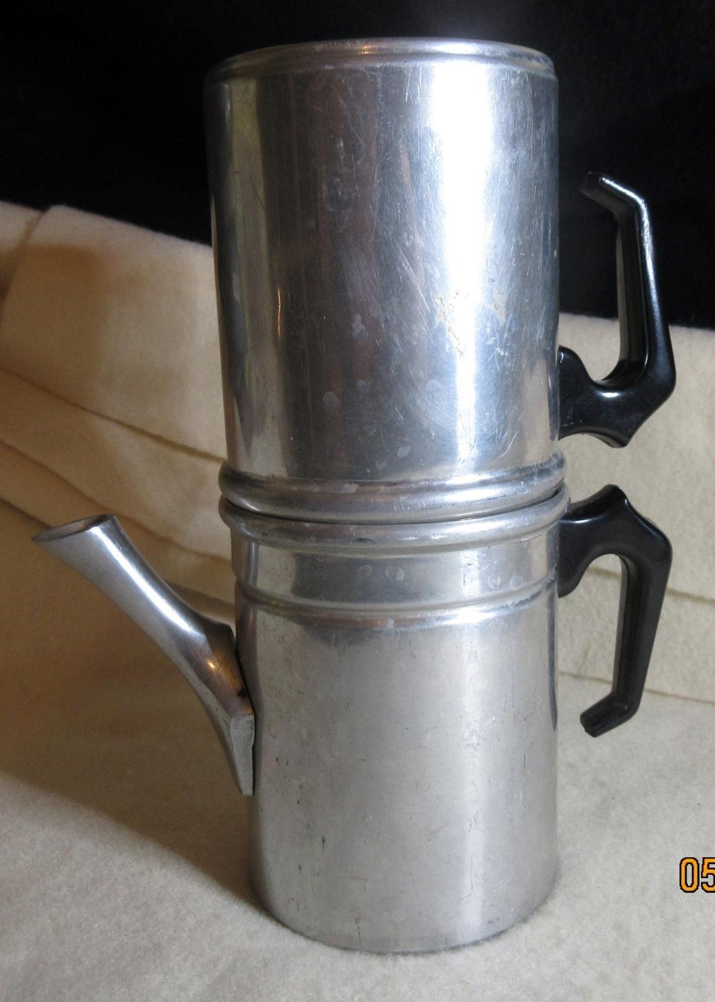 Vintage Ilsa Torino Caffettiera Drip Coffee single cup Maker Aluminum Italy Tz 6