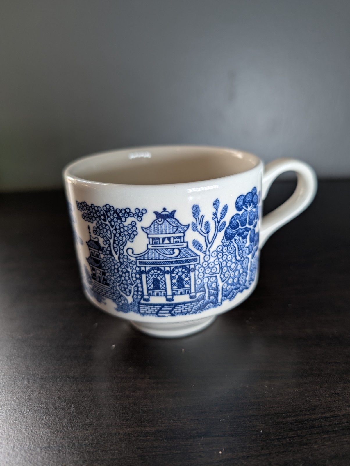 Vintage Blue Willow China Tea Cup Churchill England Ceramic