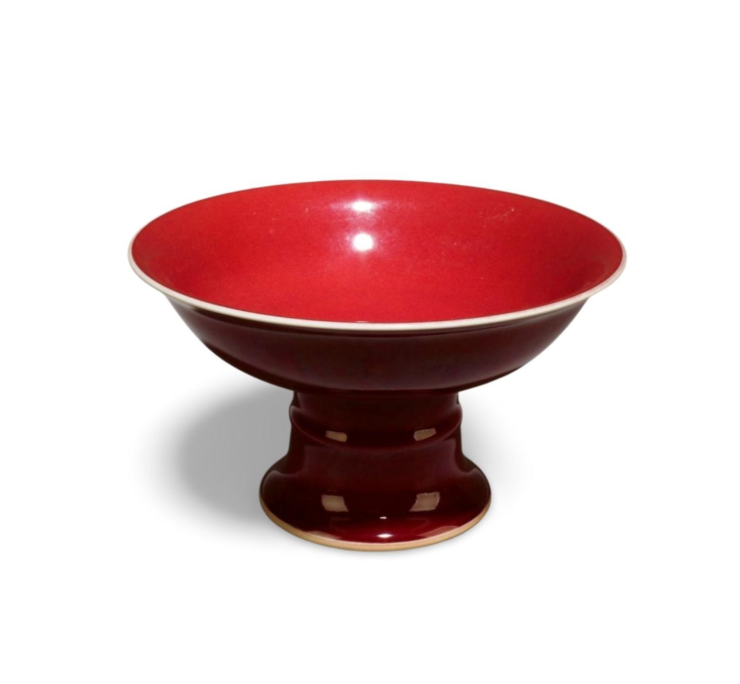 A Red Glazed Stem Plate A Red Glazed Stem Plate