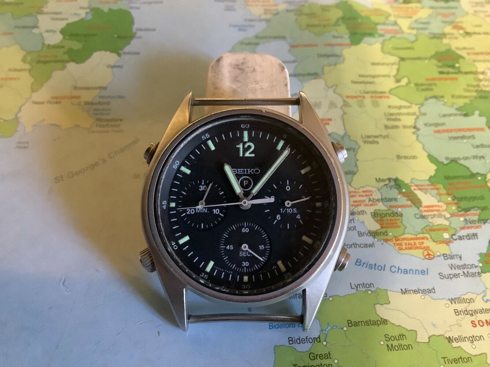 Genuine British Airforce  Seiko Military Pilots Chronograph  Watch  