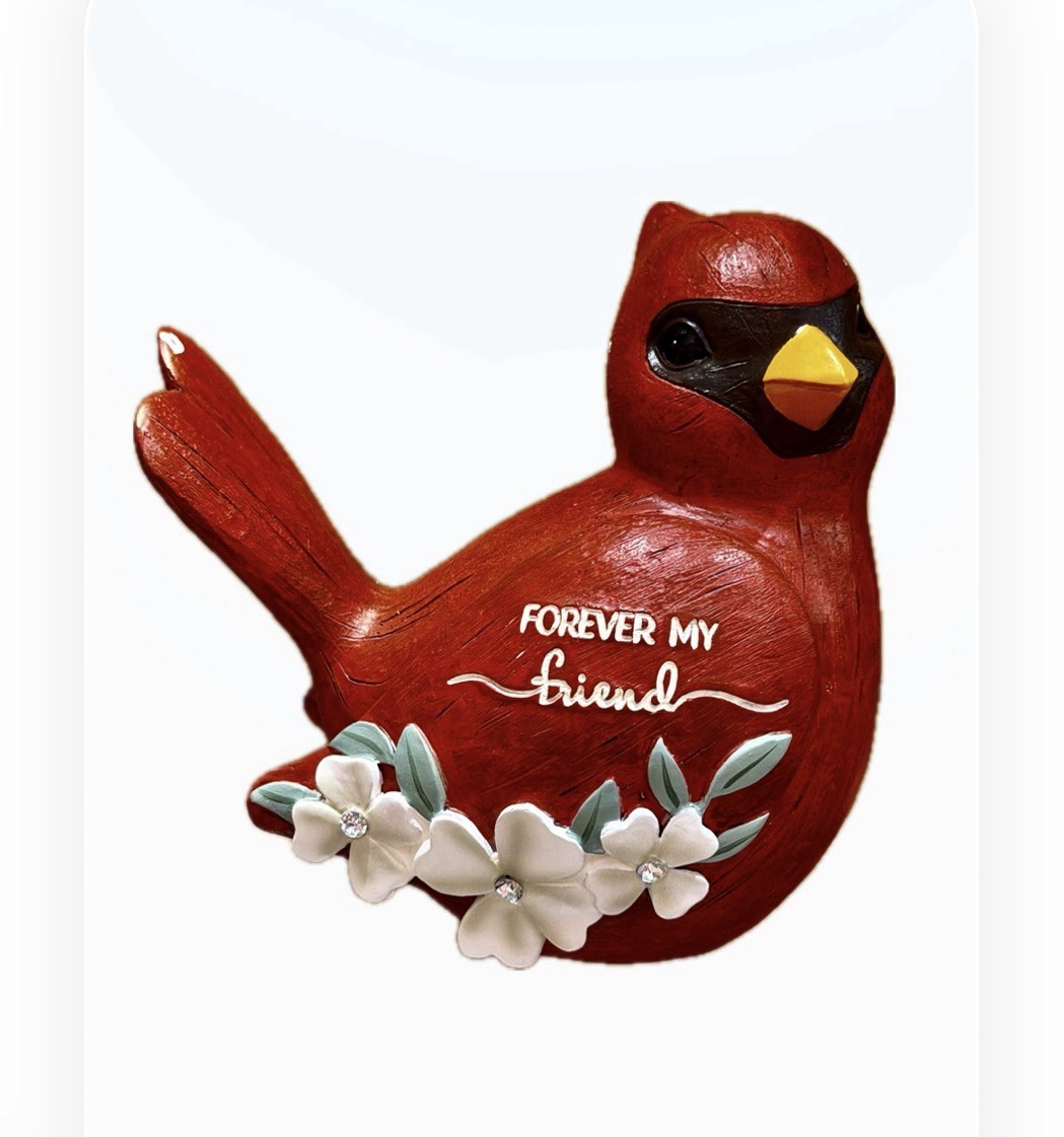 Pavilion Forever My Friend Cardinal Bird Figurine Memorial Friendship 4.25\