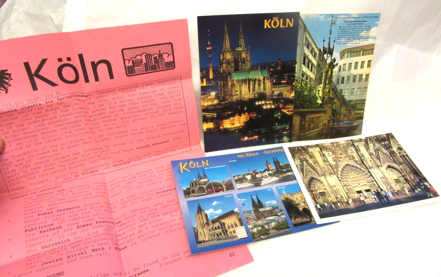4 VTG KOLN AM RHEIN Rahmel-Verlag Germany Photos Post Cards Unused