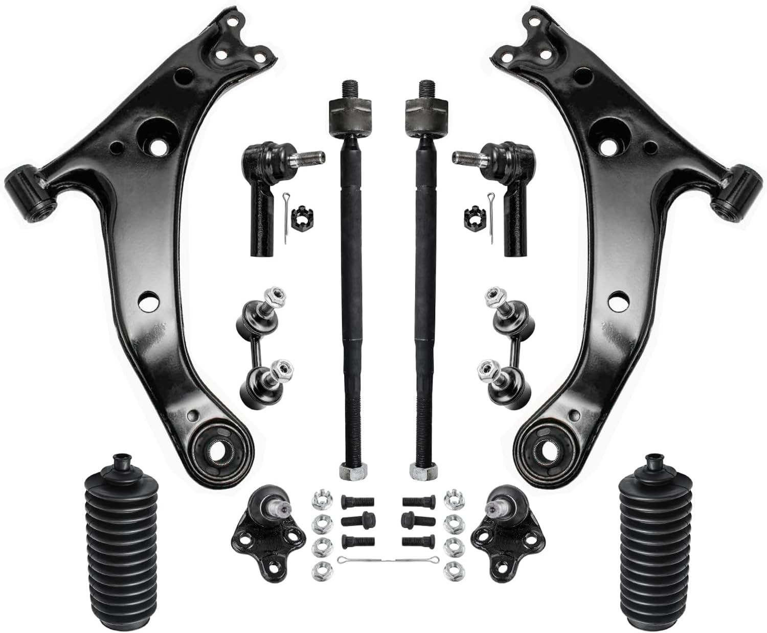 Detroit Axle - Front End 12pc Suspension Kit for Toyota Corolla Chevrolet Geo