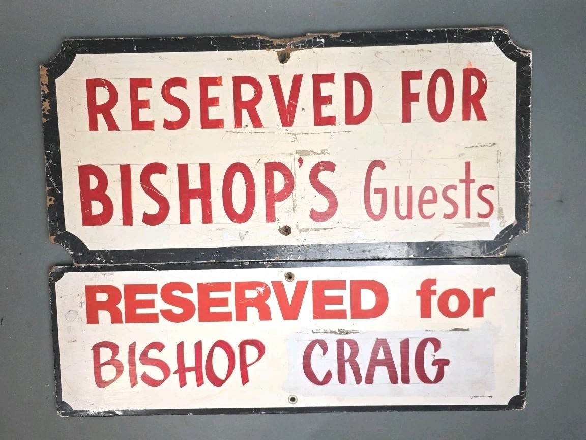 Pair (2) Hand Painted Parking Signs 