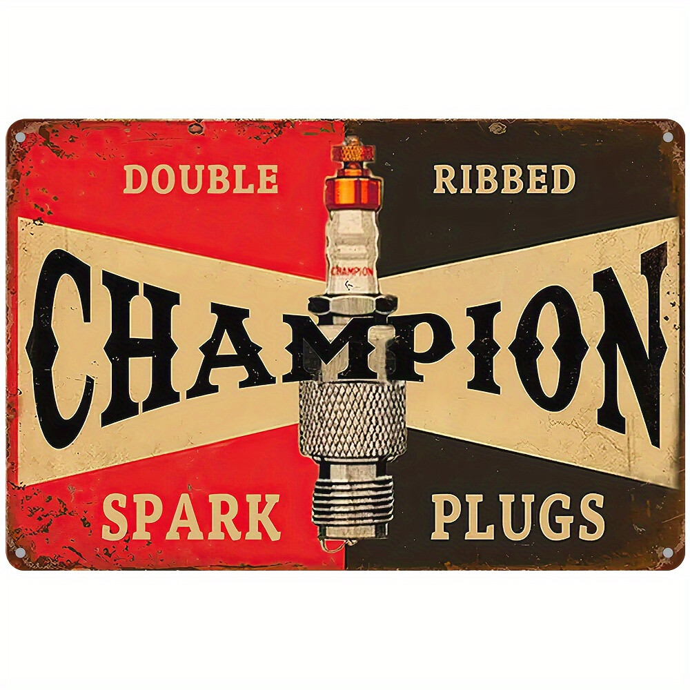 Spark Plug Metal Tin Sign Vintage Garage Men'S Wall Decor 8x12 