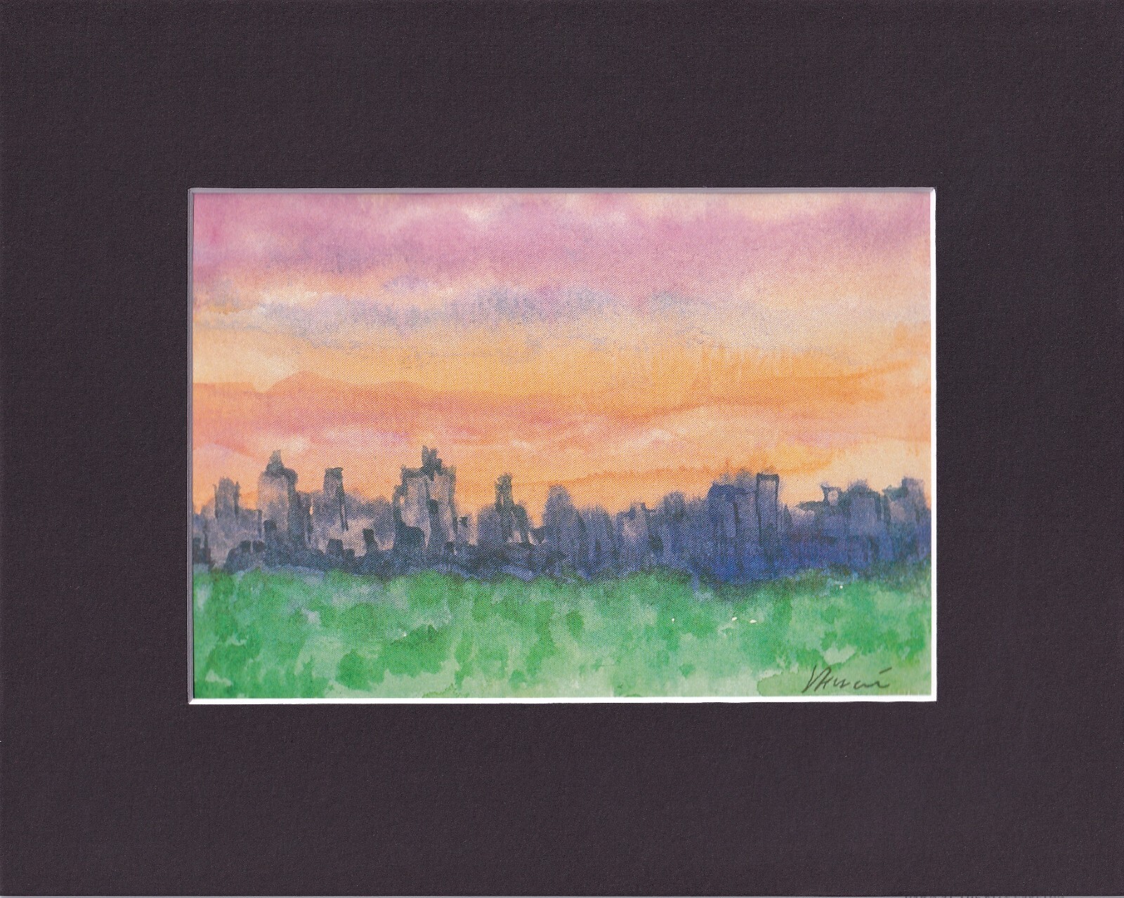 8X10 Matted Print Art Picture Grateful Dead's Jerry Garcia: Dawn at Ritz-Carlton