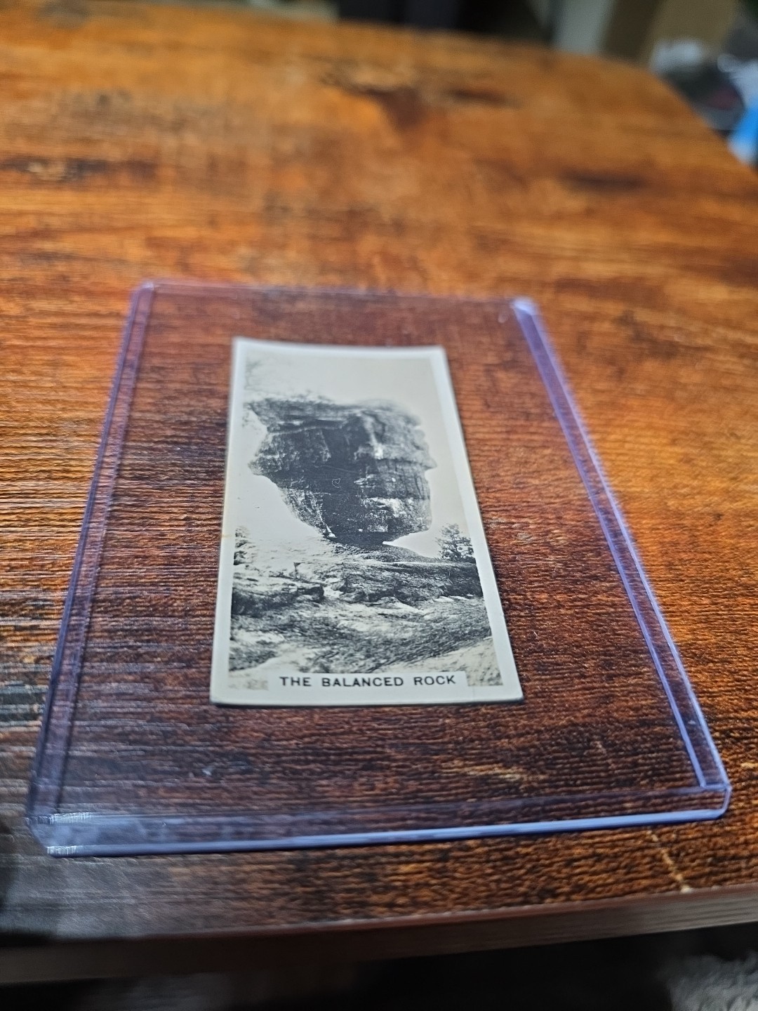 1927 Carreras America Real Photo Card. The Balanced Rock.