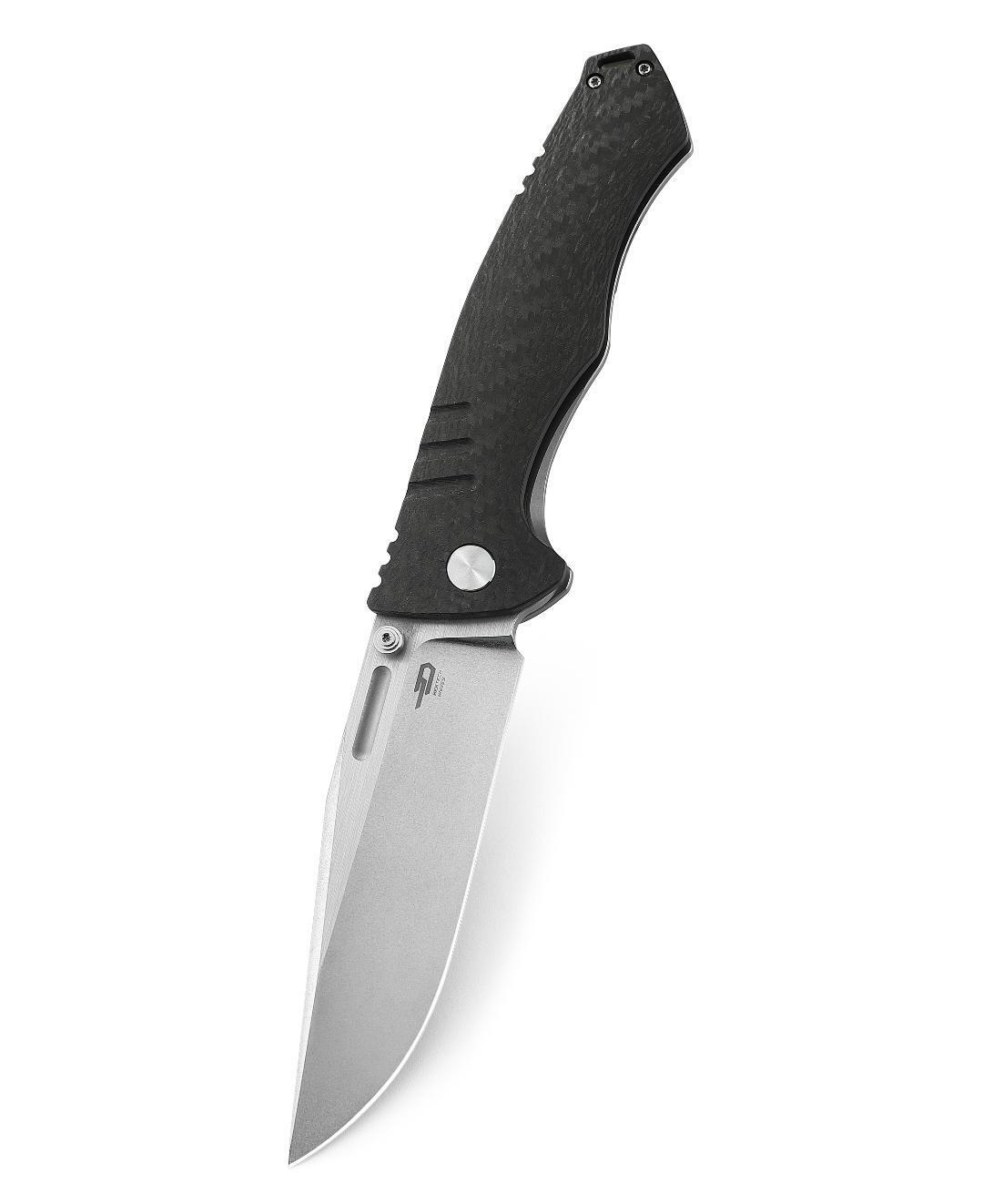 Bestech KEEN II Folding Knife Black Ti/CF Handle S35VN Plain SW/Satin  BT2301A