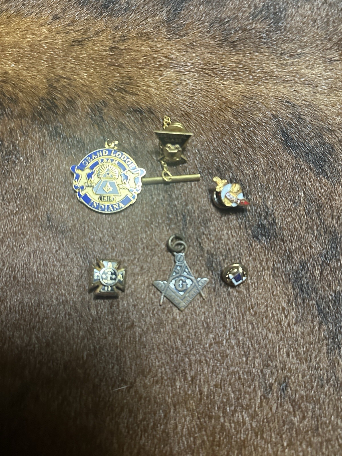 Vintage Masonic Freemason Shriner Pin Charm Lot Grand Lodge Indiana Centennial