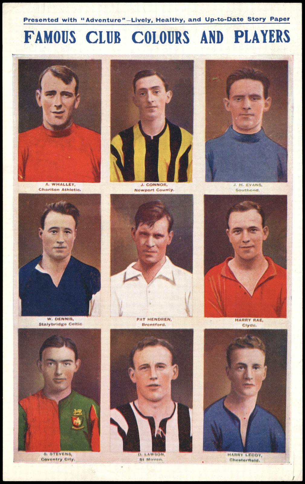 Thomson (D.C.) - \'Famous Club Colours & Players\' (1923) - Whalley/Connor etc