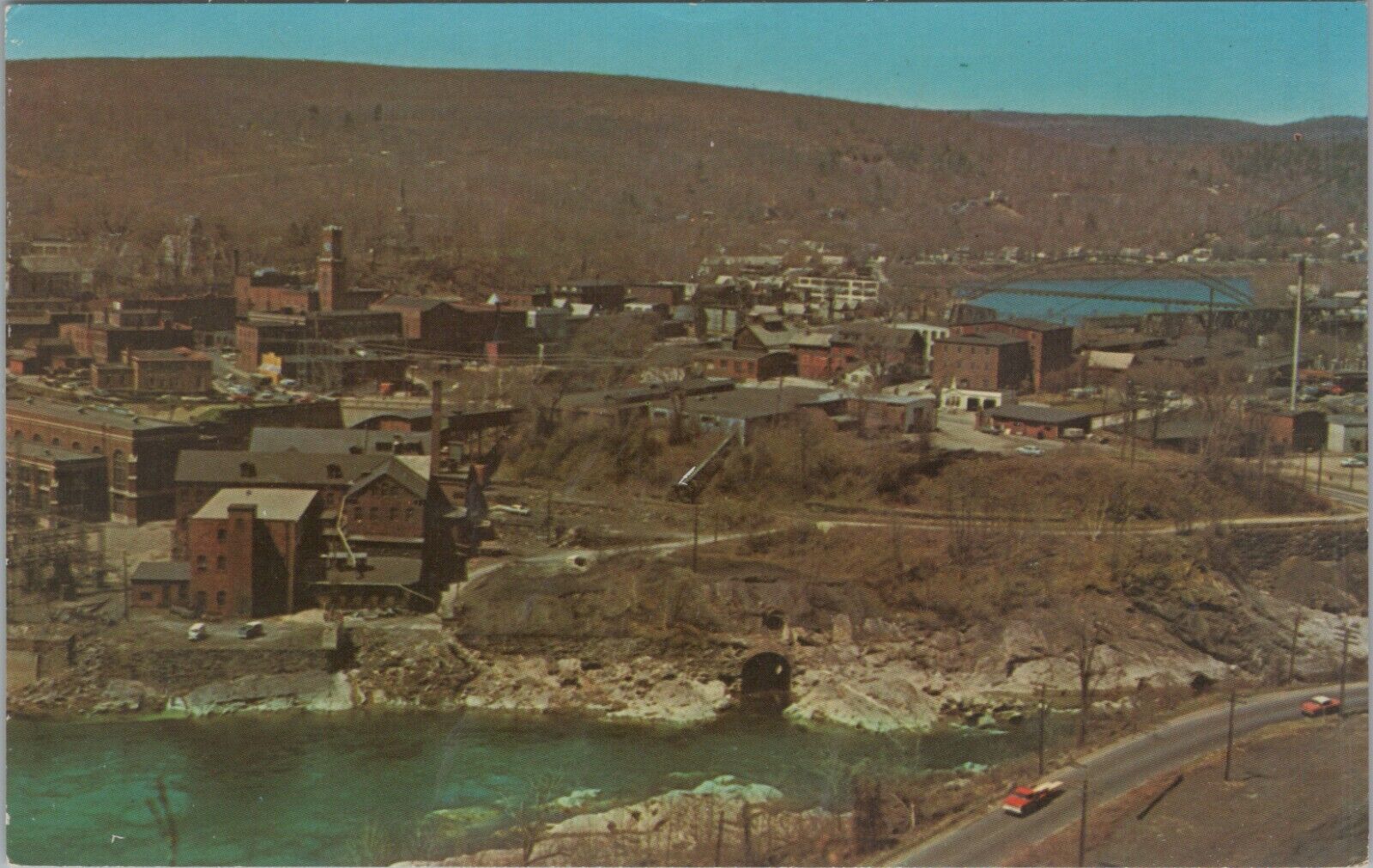 Bellows Falls Vermont electric power plant postcard B588