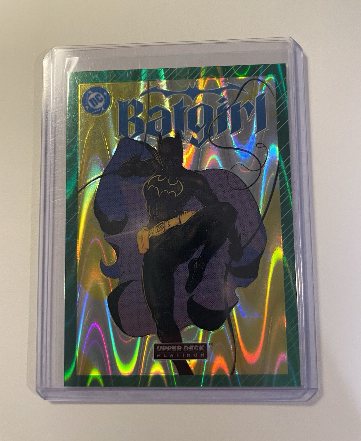 DC Upper Deck Platinum Batgirl Cassandra Cain Cover Variant Green Wave Auto /50