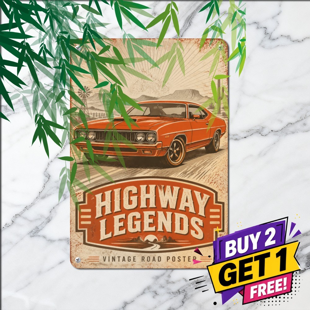 Classic Nostalgic Artwork Plaque Vintage Living Room Decor Tin Metal Sign