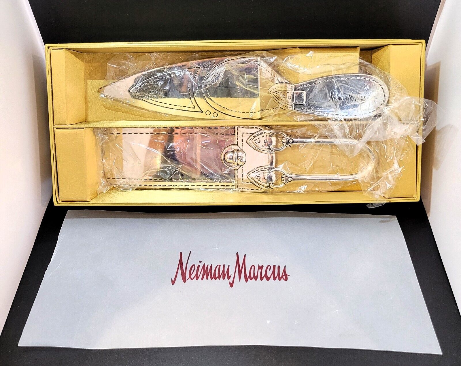 Vintage Neiman Marcus Cake Pie Server Set High Heel & Evening Bag Silver Plate