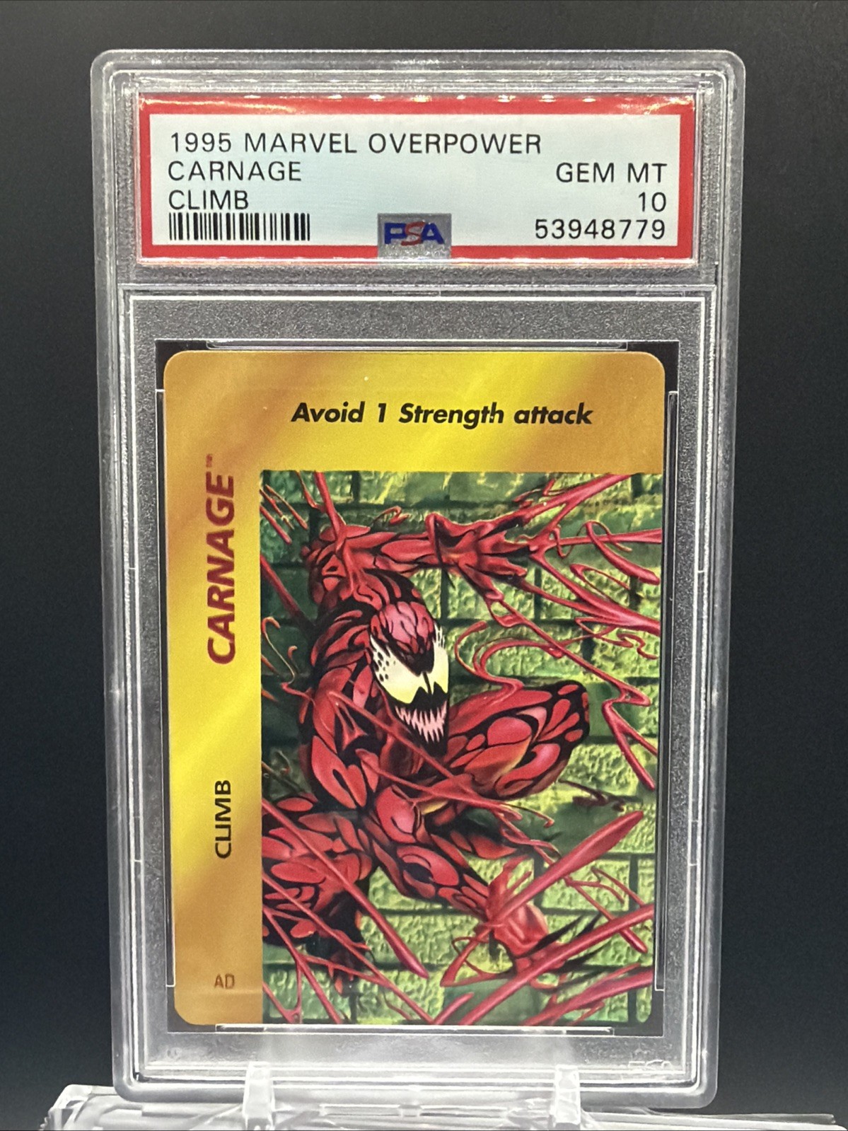 1995 MARVEL OVERPOWER CARNAGE CLIMB PSA 10