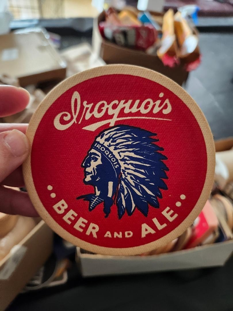 (1) Iroquois Beer Coaster, Buffalo New York