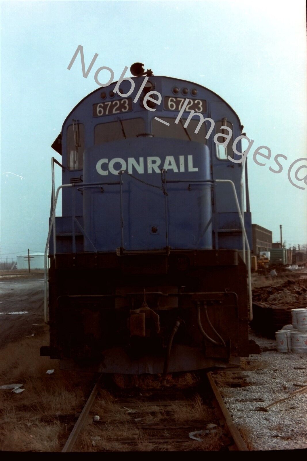 Conrail Plus Controls 6723 SD50 Locomotive Chicago Area 4 Color Negative 1970s