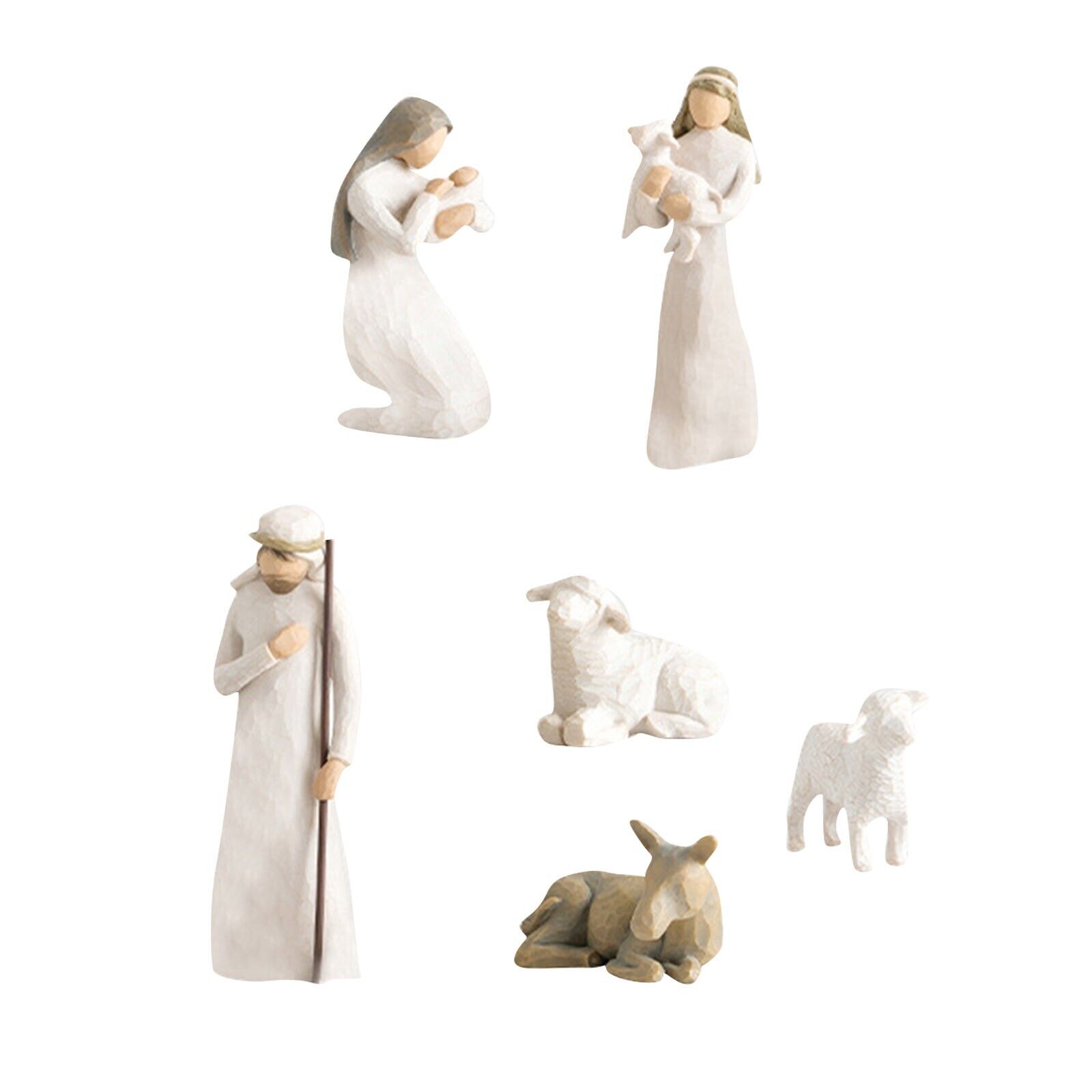 Willow Tree Nativity Figures Set Statue Hand Painted Decor Christmas Gifts