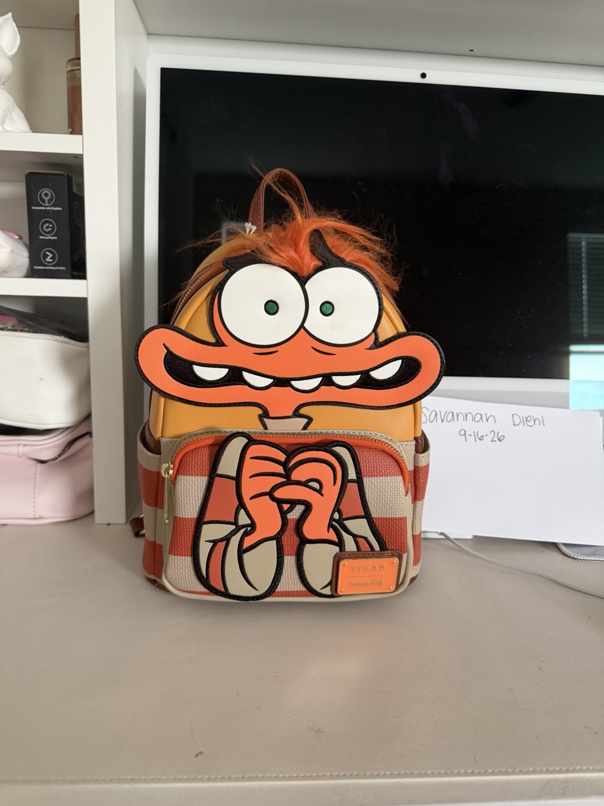 Disney Pixar Loungefly Mini Backpack Inside Out 2 Anxiety Design