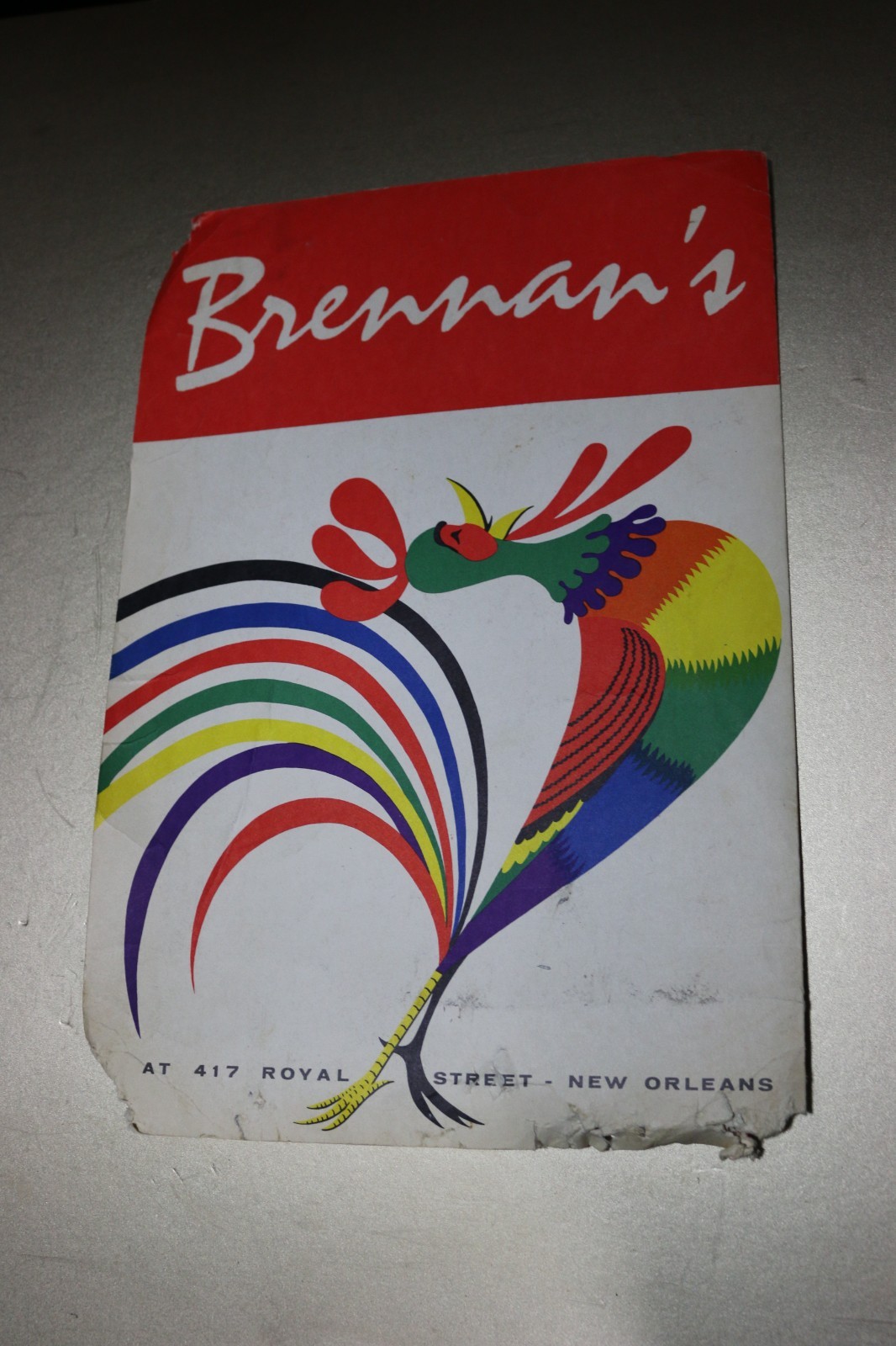 RARE vintage Brennan\'s 417 Royal Street New Orleans LARGE restaurant menu