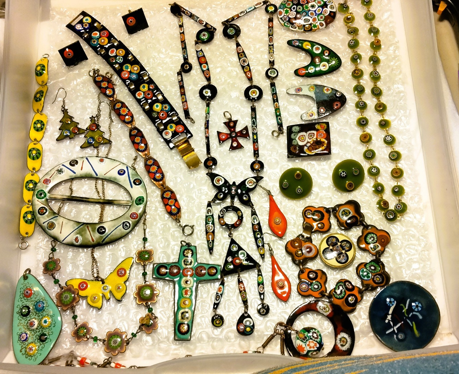 Vintage Venetian Murina Enamel Jewelry Collection