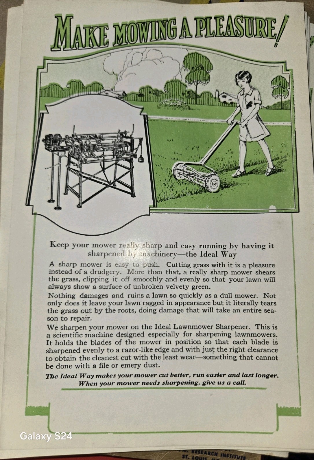 LOT OF 17 IDEAL WAY LAWNMOWER \