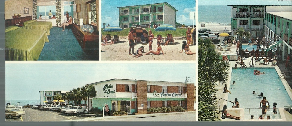 XL CARD VIEW OF THE PALM CREST MOTEL ON 701 SOUTH OCEAN BLVD IN MYRTLE BEACH,SC XL CARD VIEW OF THE PALM CREST MOTEL ON 701 SOUTH OCEAN BLVD IN MYRTLE BEACH,SC