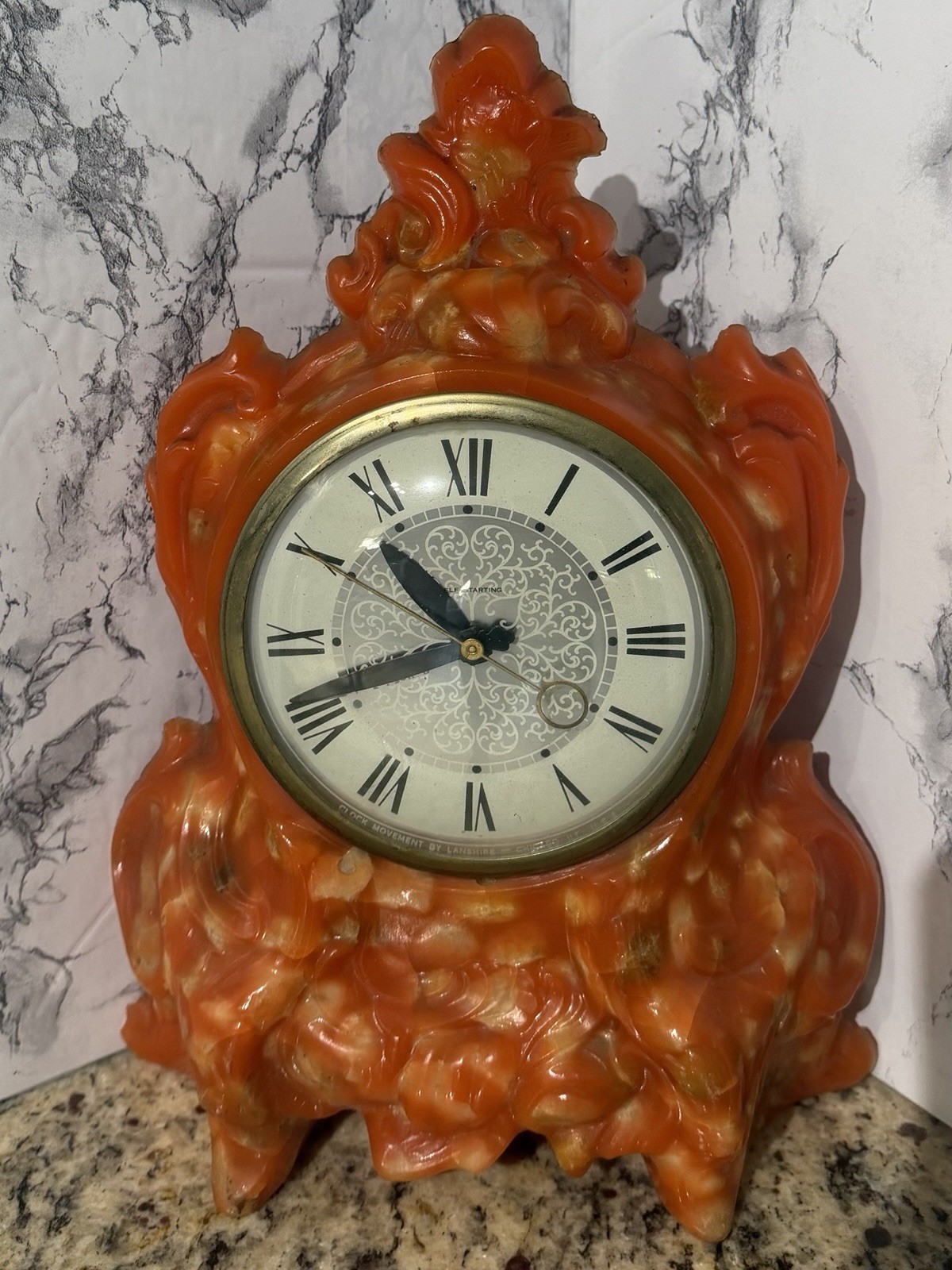 Vintage MCM Lanshire Electric Vomit Clock Mid-Century Modern Tested (Working)