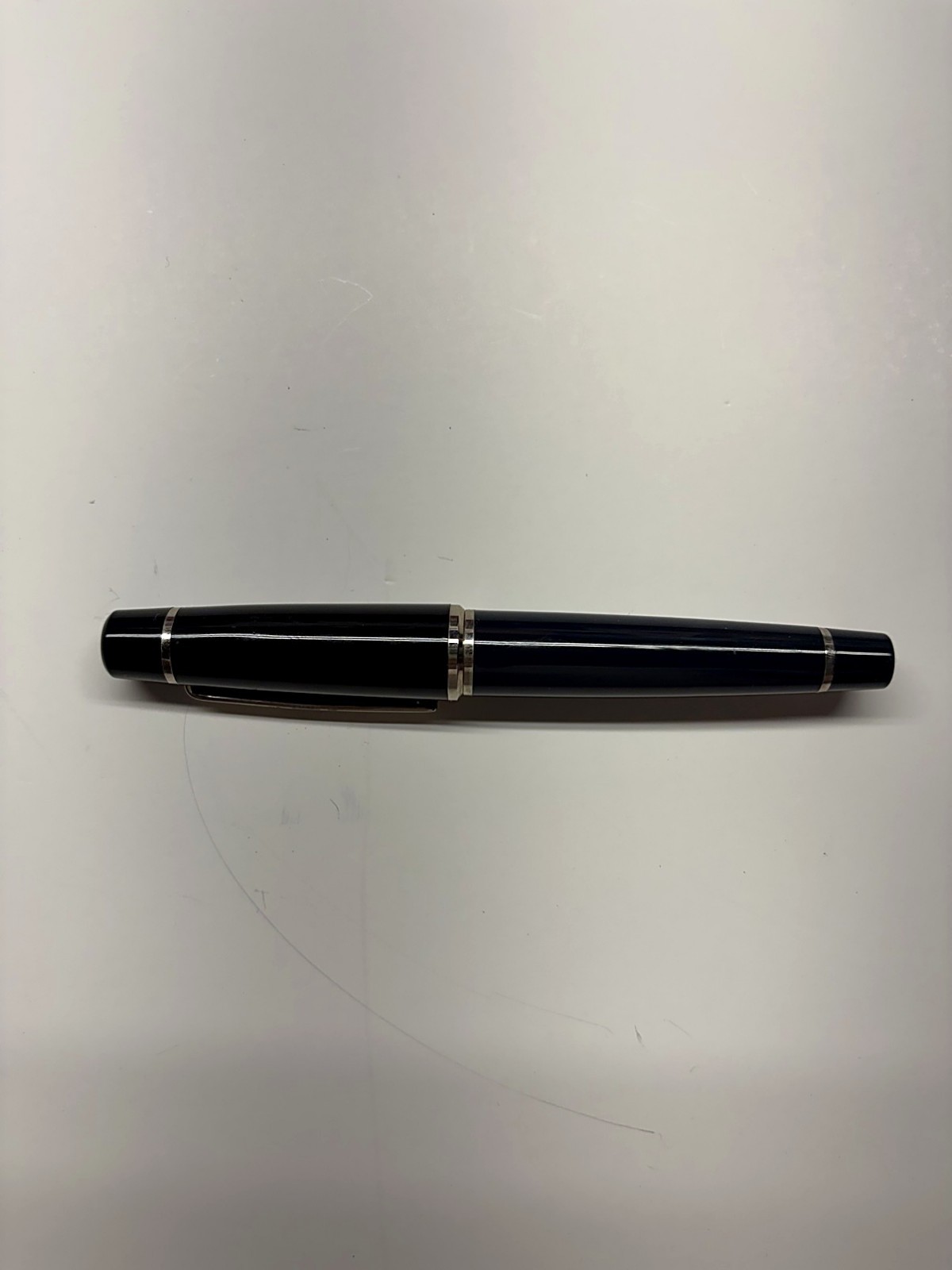 Breitling Ballpoint Pen Black Lacquer Chrome Clip Logo Pen Only