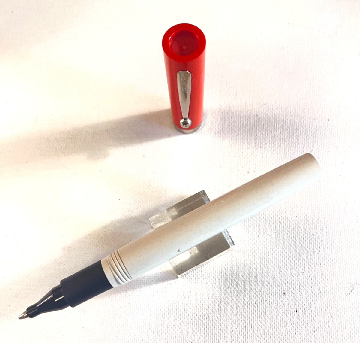 New/Old Two tone Sheaffer No Nonsense Ball Pen.  Excellent.  Ladies also