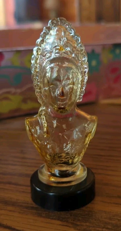 Vintage Mary Lowell Queen Victoria Glass Bottle Bust Perfume EMPTY BOTTLE Only