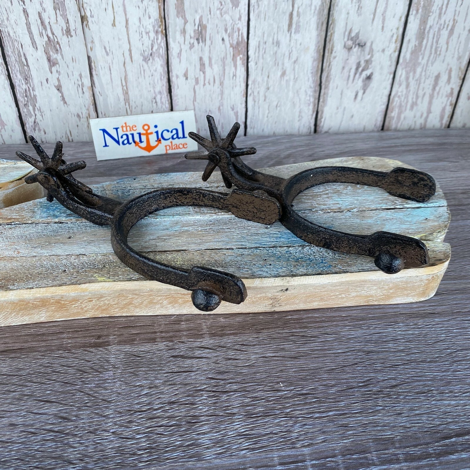 2 Cast Iron Boot Spurs, Western Cowboy Old West Decor, Horse Rodeo