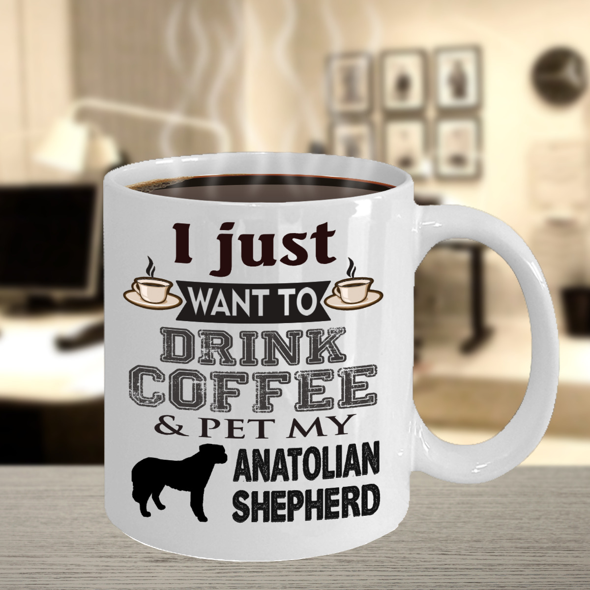 Anatolian Shepherd Dog,Karabaş,Anatolian Karabash,Kangal,Gift Dog,Cup,Coffee Mug