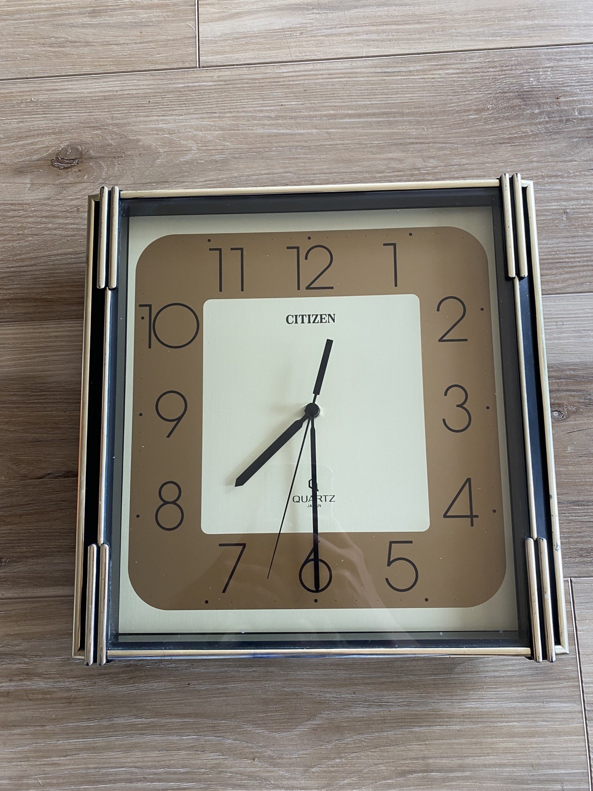 Vintage Citizen Quartz Square Wall Clock - Working Condition 11”x11”