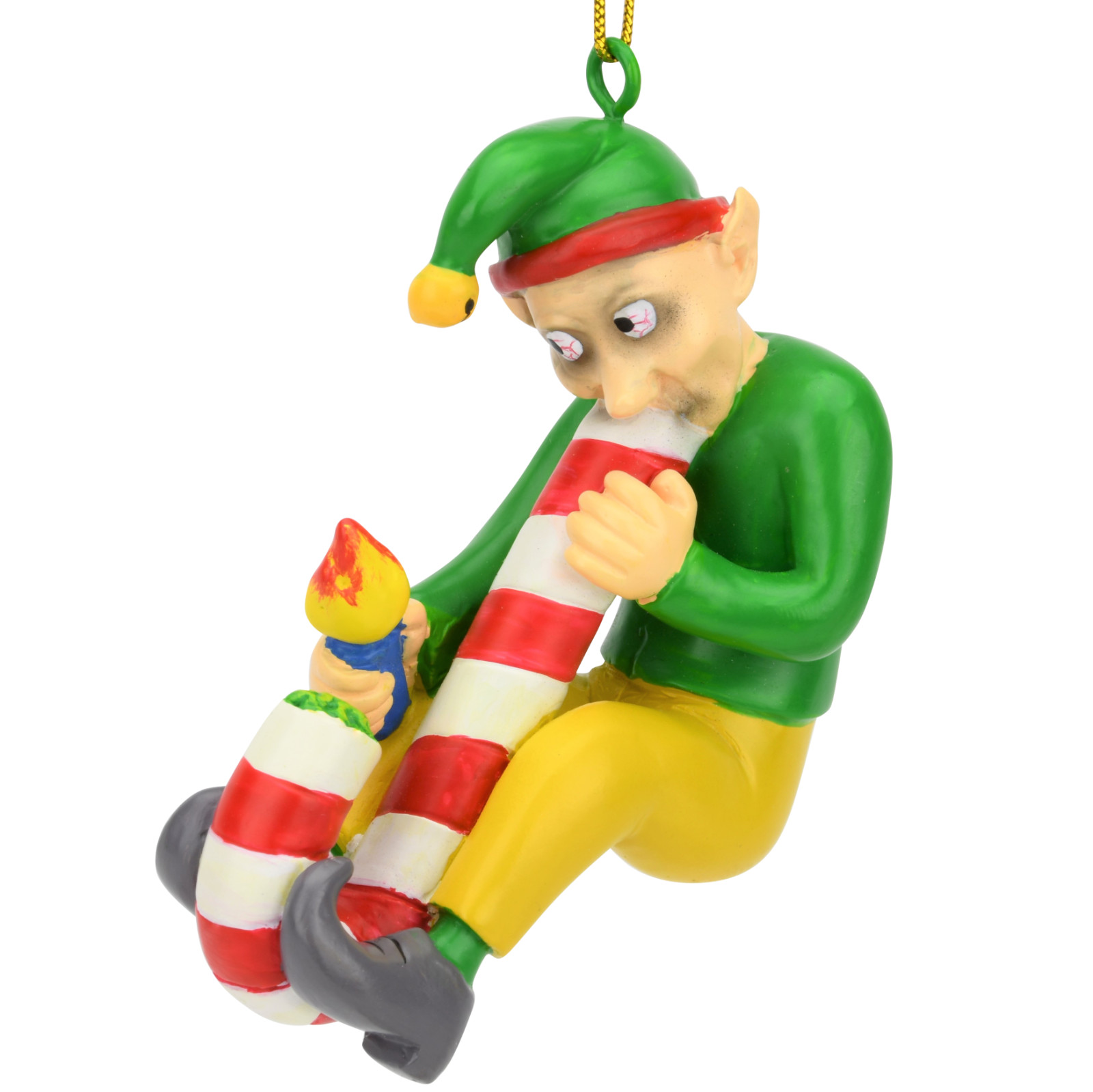 Tree Buddees Candy Cane Bong Elf Funny Weed Smoking Christmas Ornament Cannabis Tree Buddees Candy Cane Bong Elf Funny Weed Smoking Christmas Ornament Cannabis