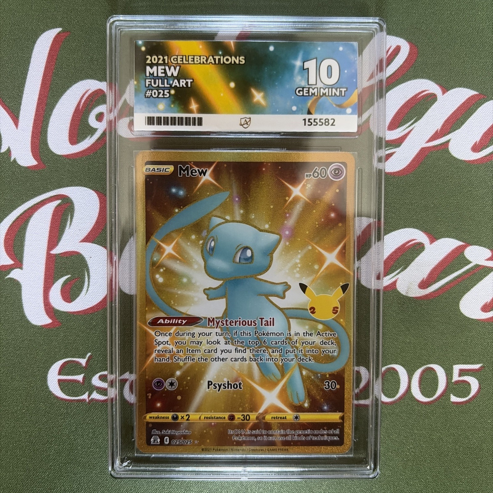 Ace Grading 10 Perfect Sub’s Mew 025/025 Celebrations SR Holo English 2021