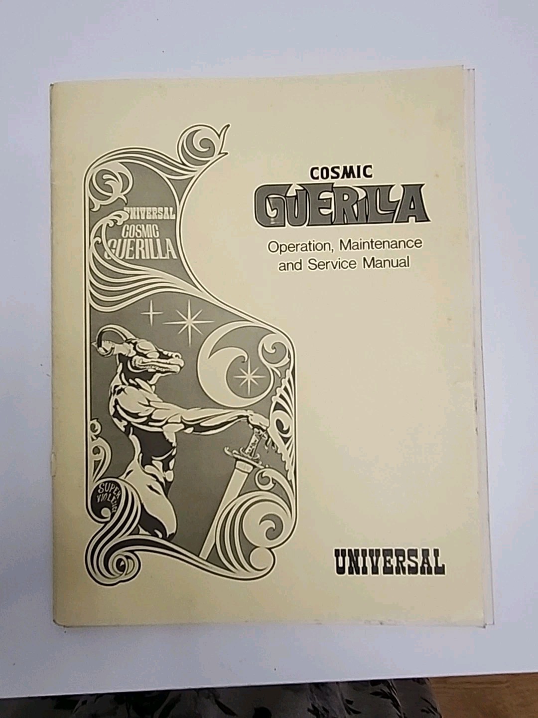 COSMIC GUERILLA ARCADE MANUAL ORIGINAL 1979 UNIVERSAL COSMIC GUERILLA ARCADE MANUAL ORIGINAL 1979 UNIVERSAL