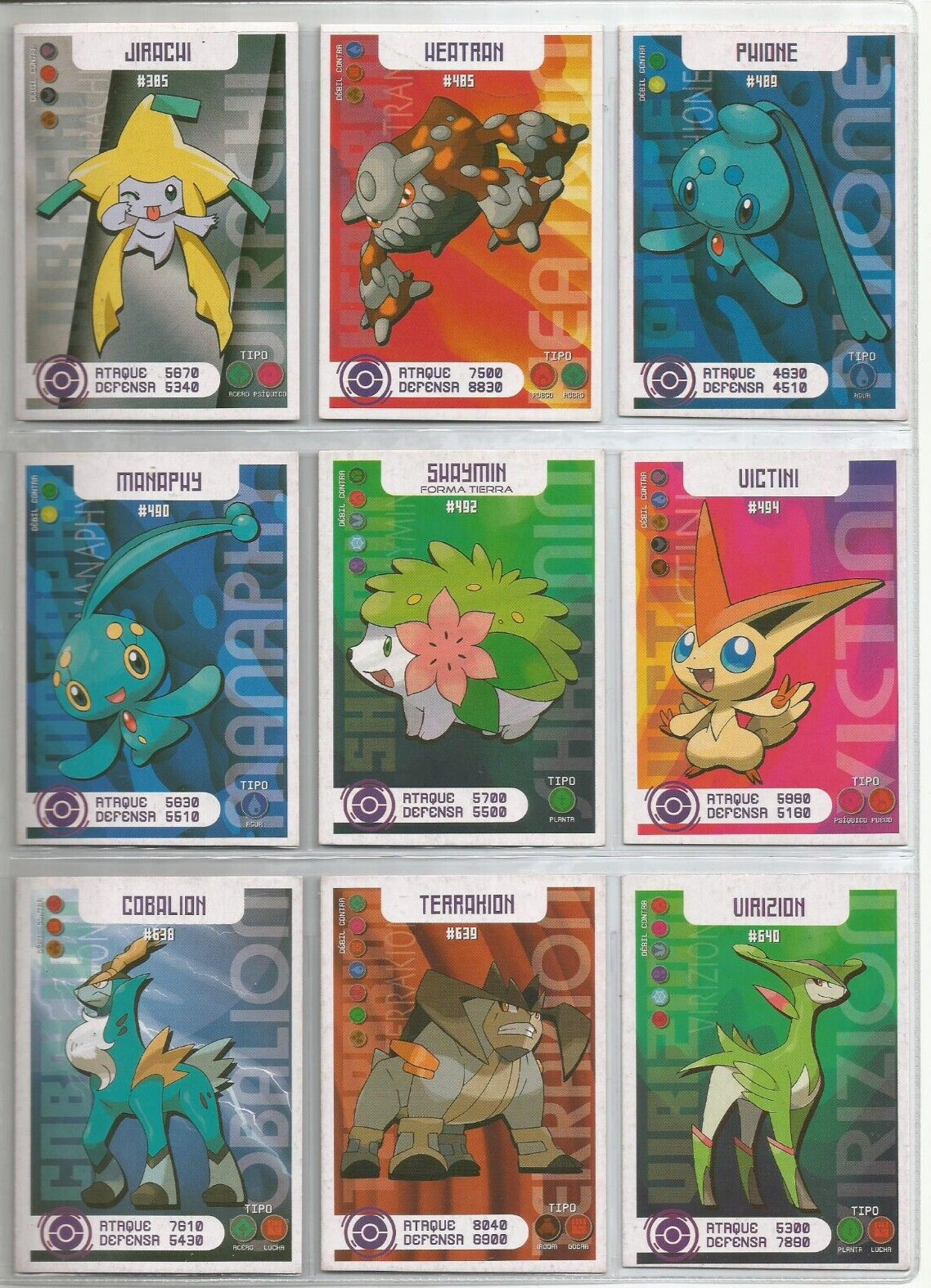 CARDS POKEMON EJ VOL. VII Full Set 50/50 - PERU 2020 TCG Jirachi Victini