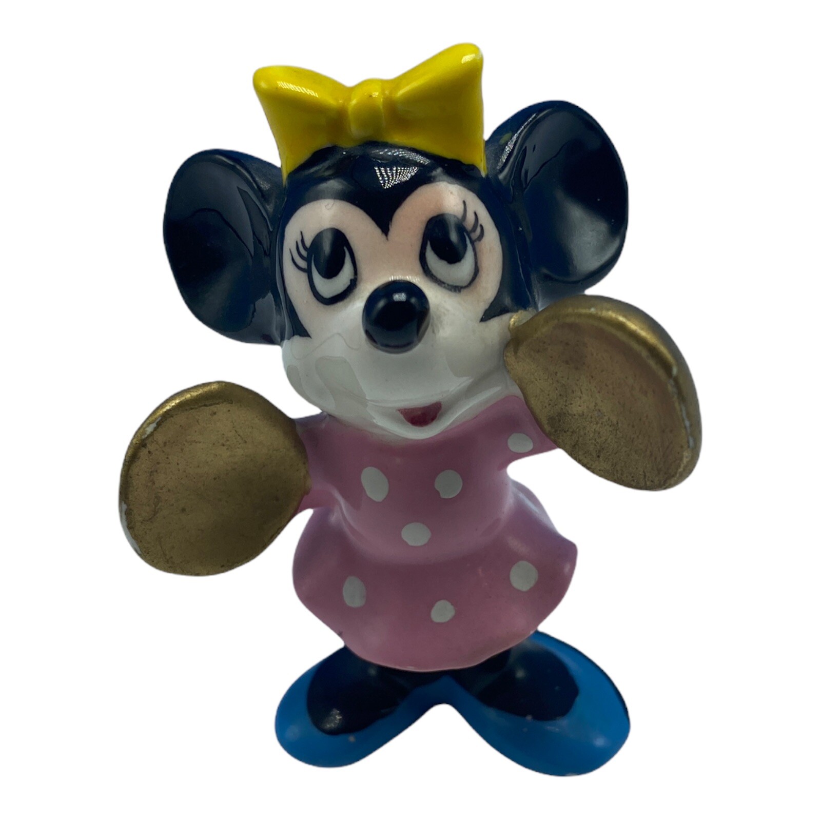 Vintage Disney Minnie mouse figurine Walt Disney Productions playing symbols