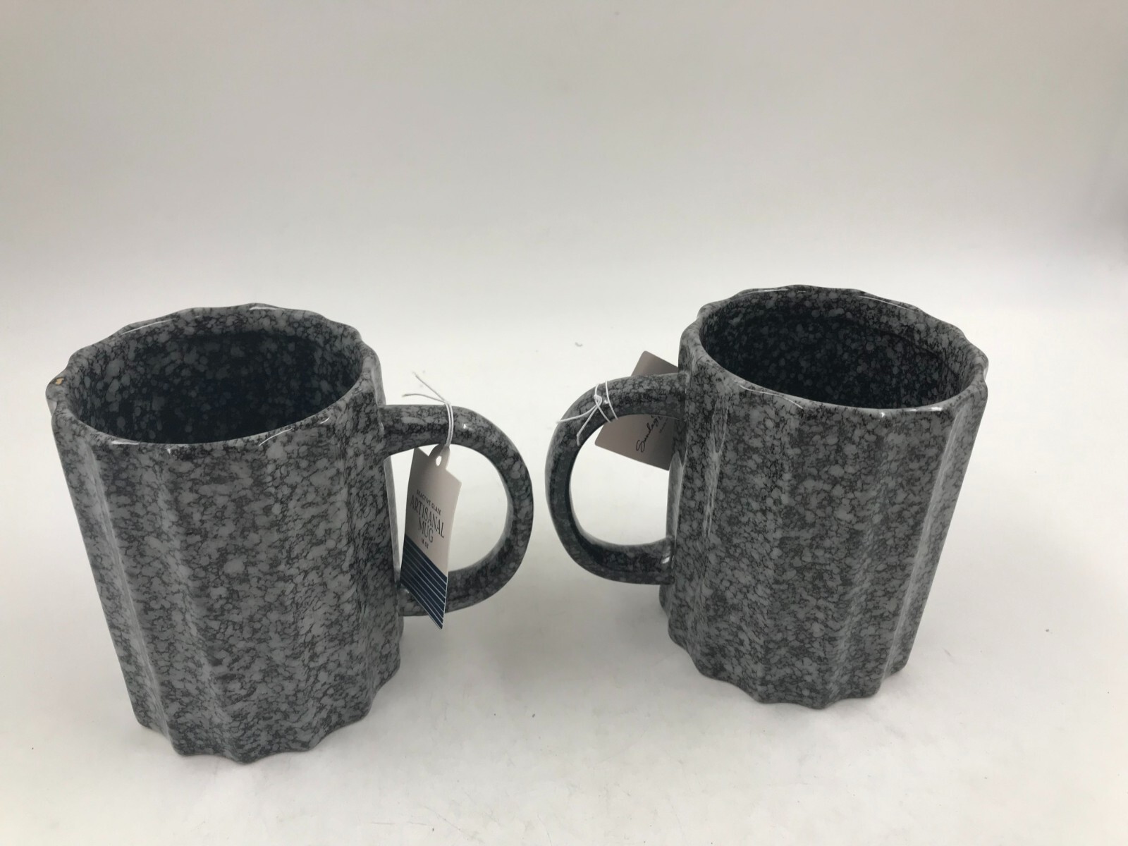 Ceramic 18oz Gray & White Mug Set AA02B19014 Ceramic 18oz Gray & White Mug Set AA02B19014