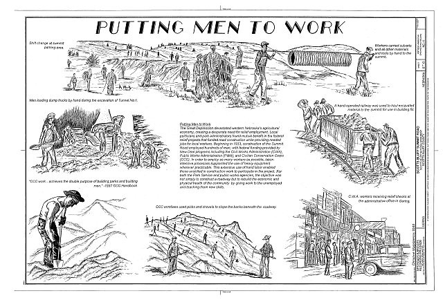 Scotts Bluff Summit Road Gering NE 1930s Civilian Conservation Corps Work Plan