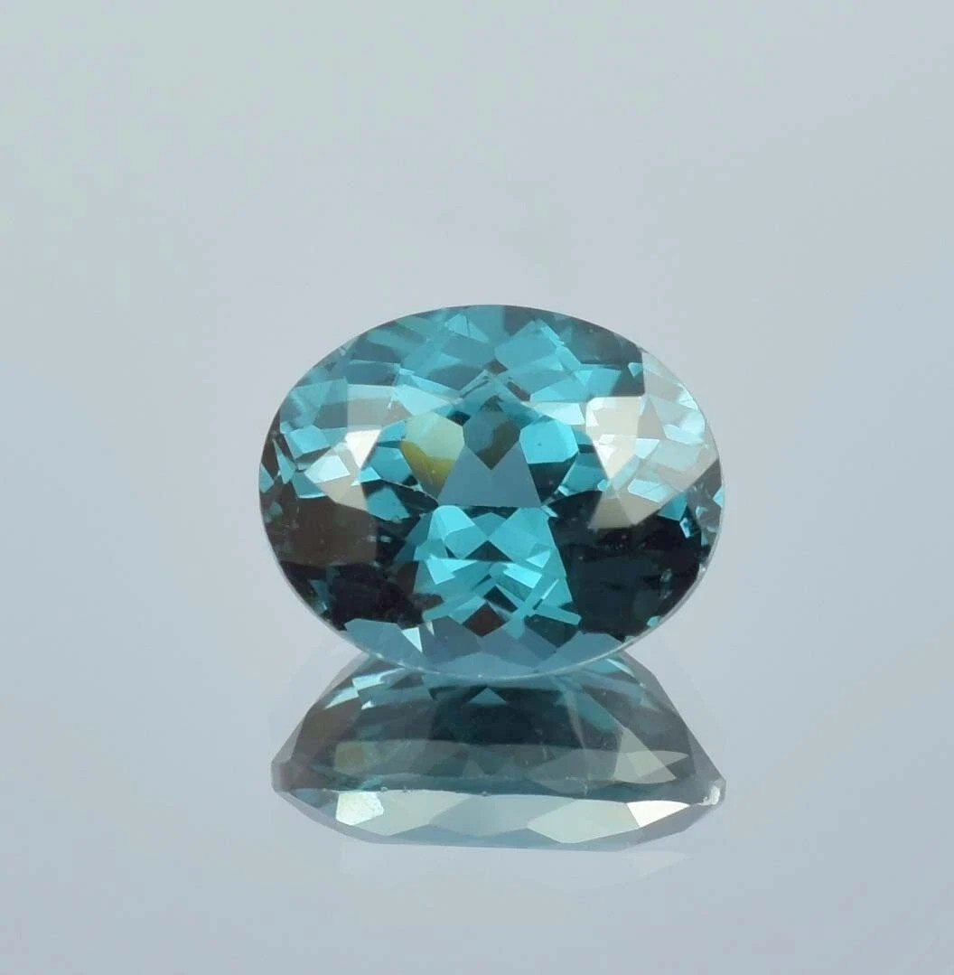Indicolite Tourmaline 6.70Ct Blue Green Oval Gem For Rare Jewelry Making 6x5x3mm